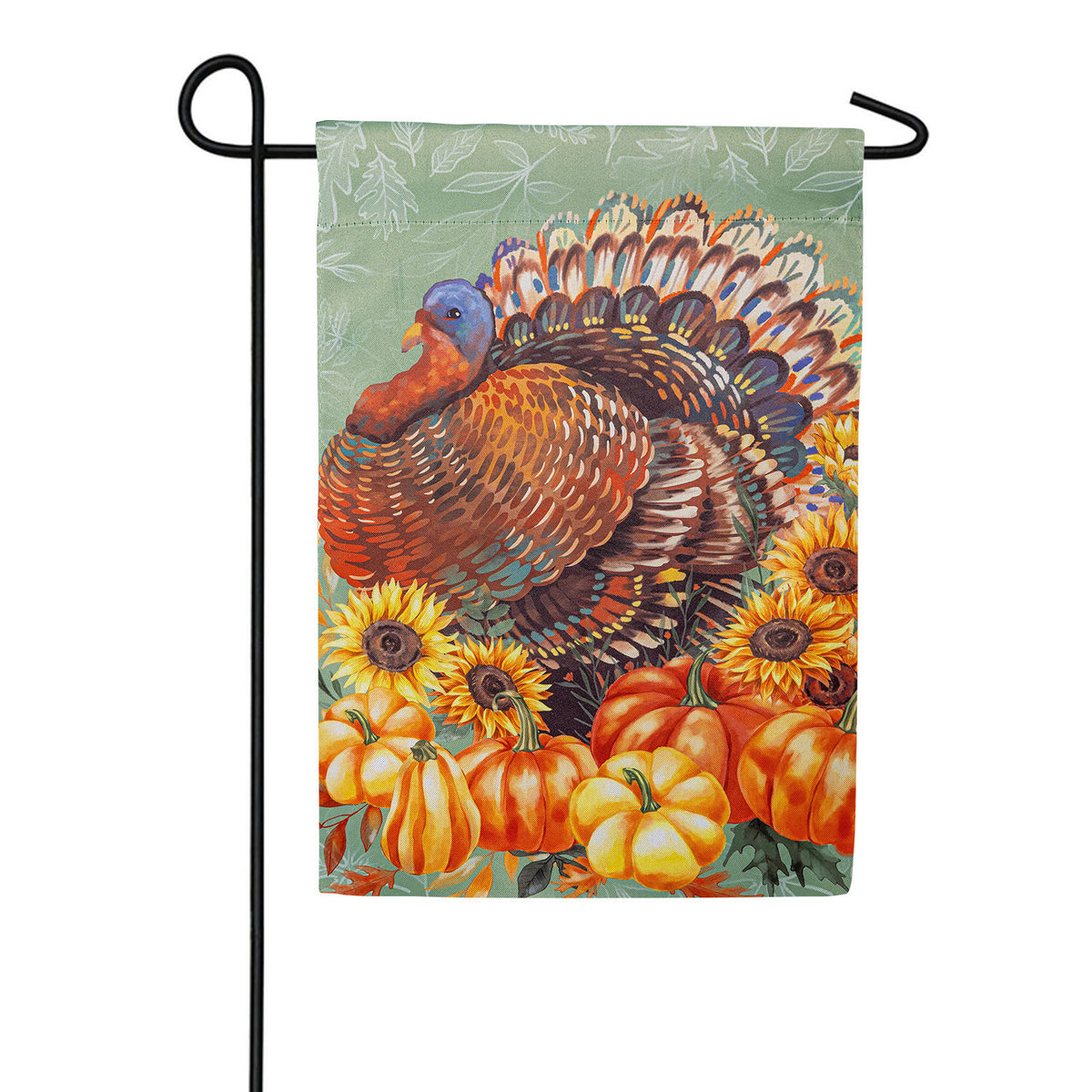 Grateful Gatherings Turkey Double Sided Suede Garden Flag