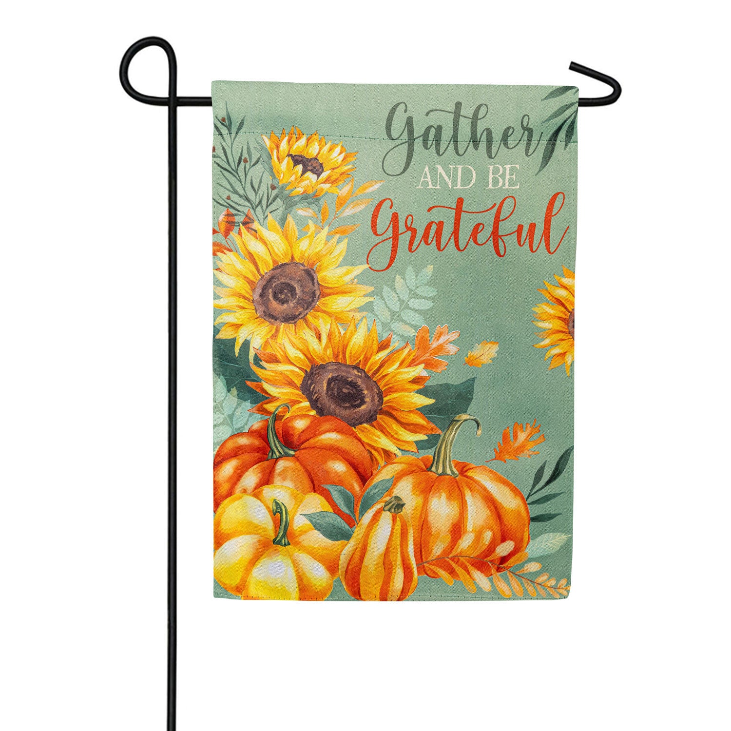 Grateful Gatherings Double Sided Suede Garden Flag