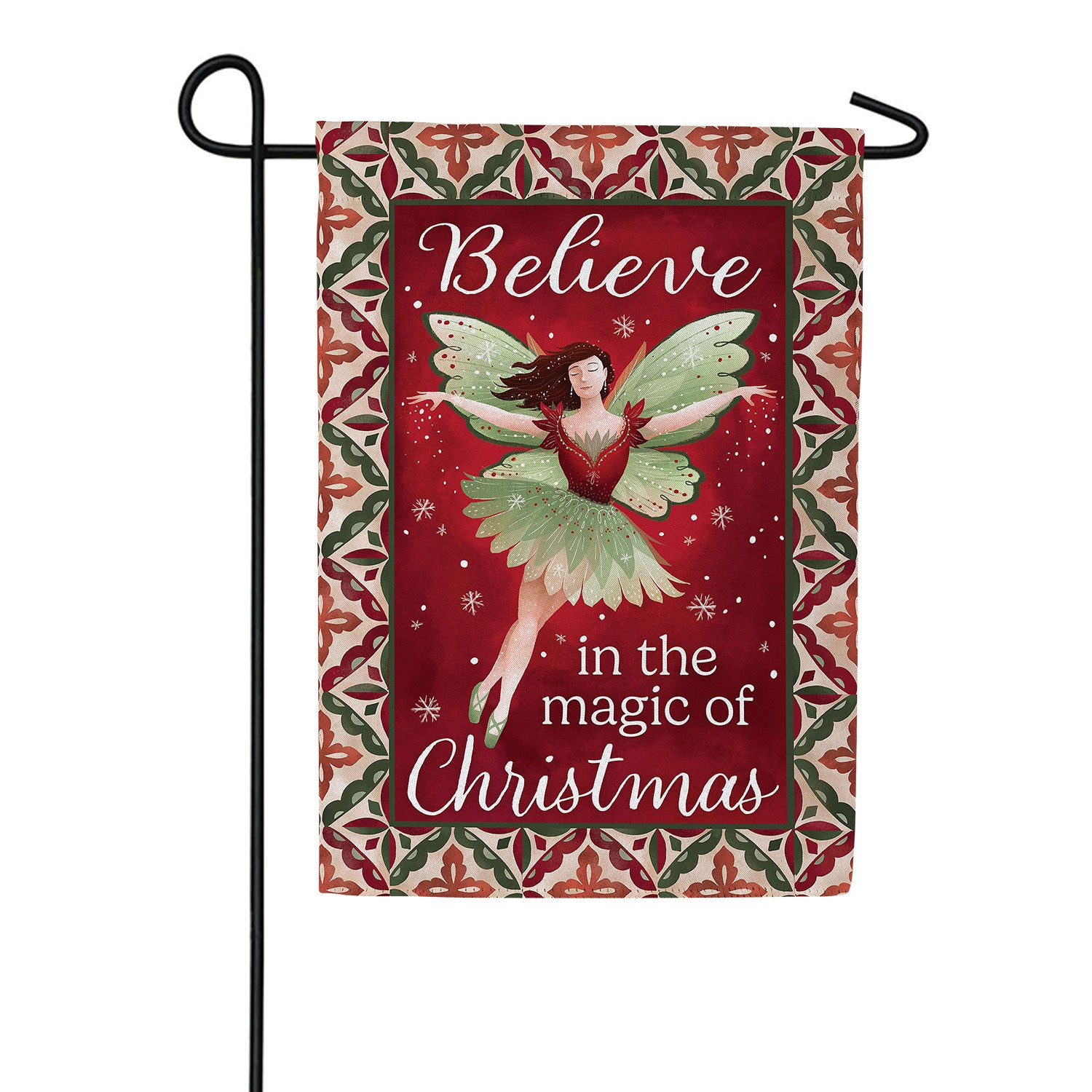 Believe Fairy Double Sided Suede Garden Flag