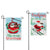 Christmas Skiing Double Sided Suede Garden Flag