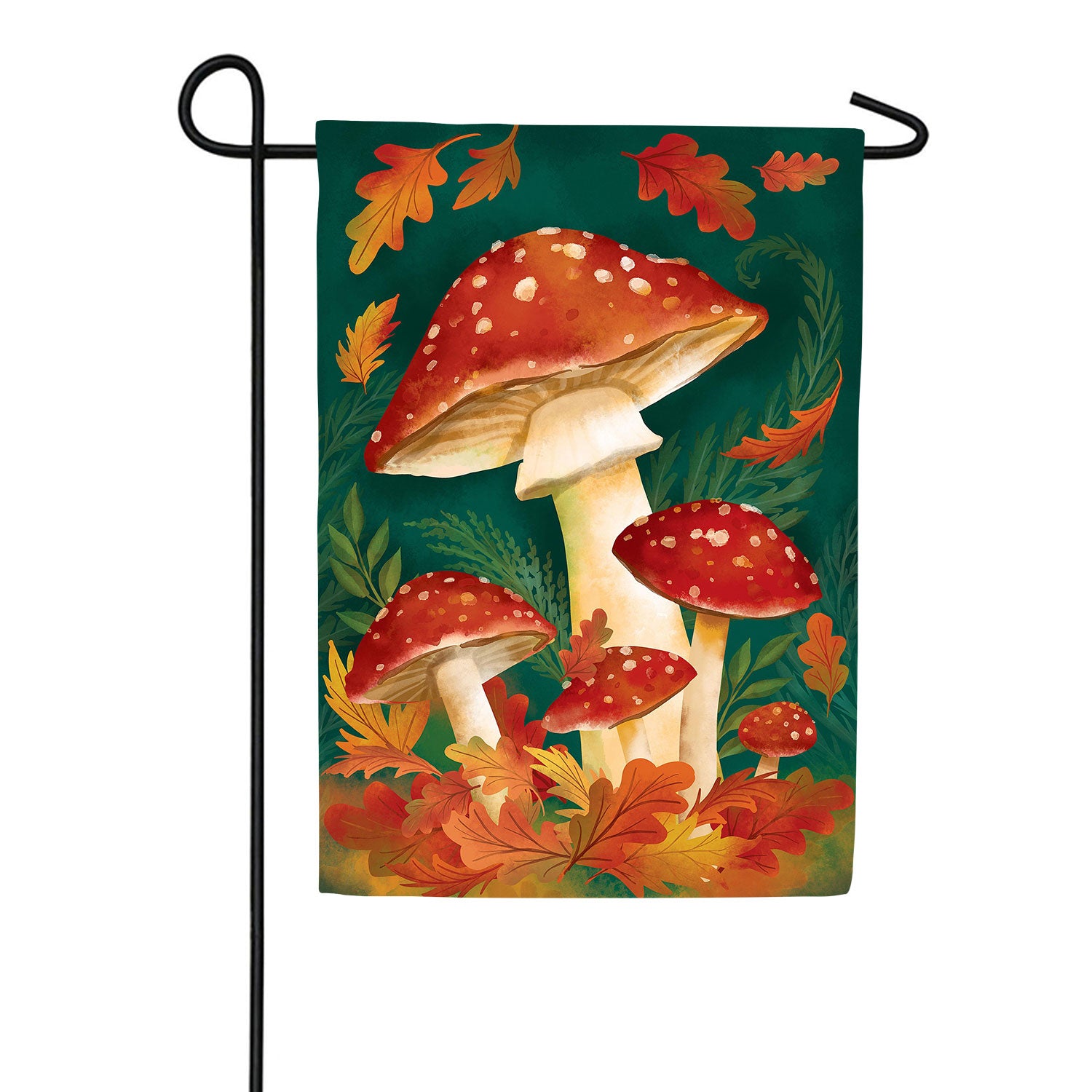 Fungi For Fall Double Sided Suede Garden Flag