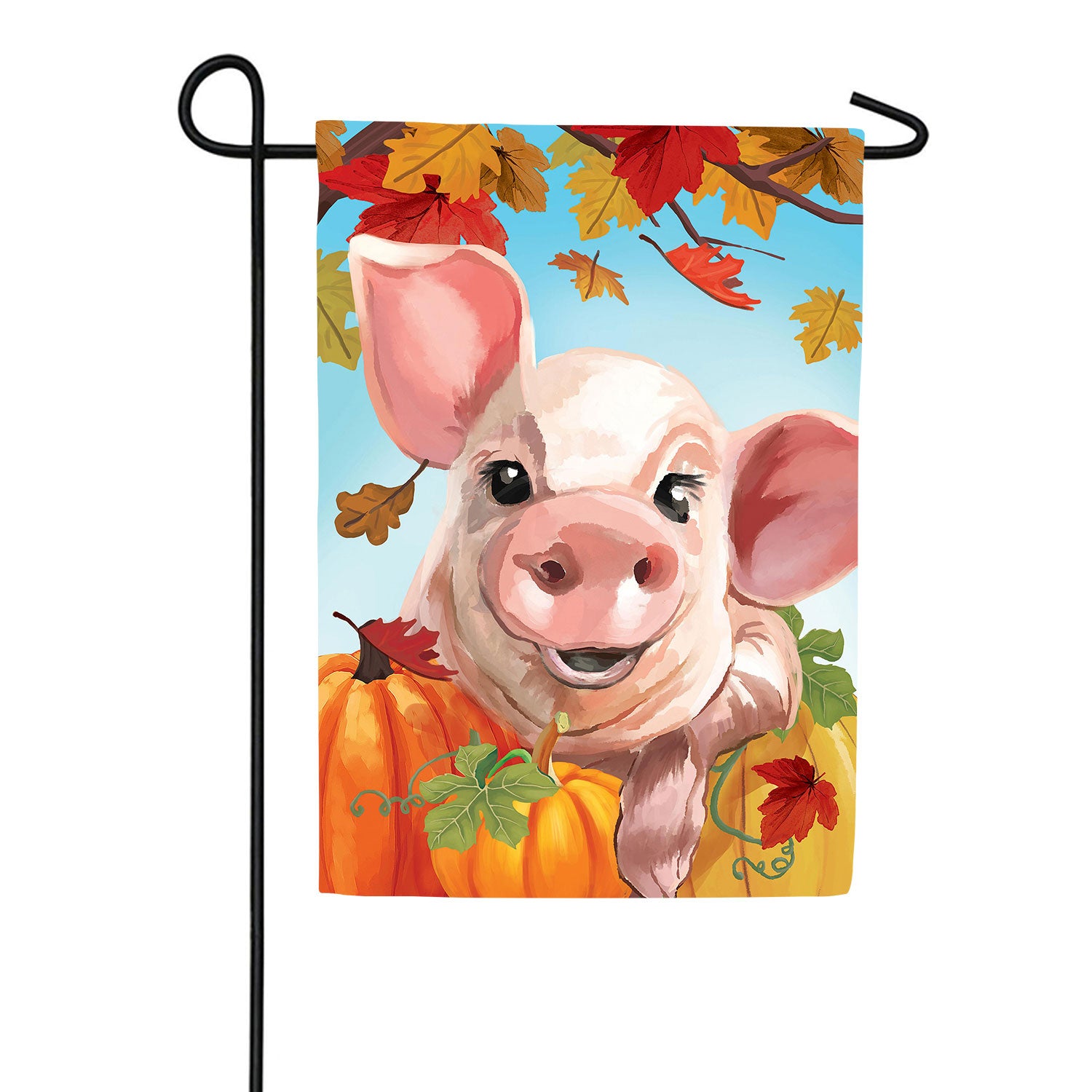 This Little Fall Piggy Double Sided Suede Garden Flag