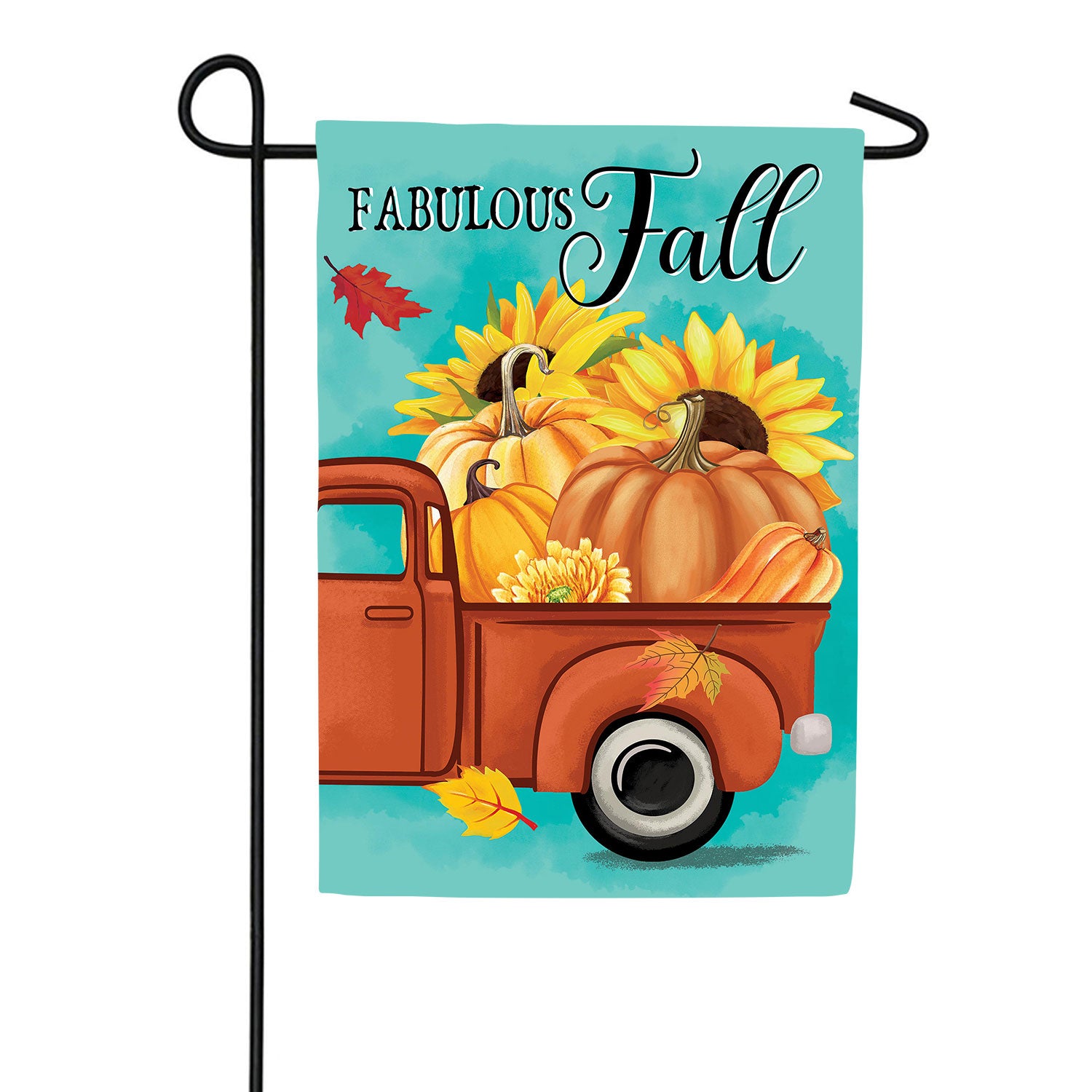 Pickup For Fall Double Sided Suede Garden Flag