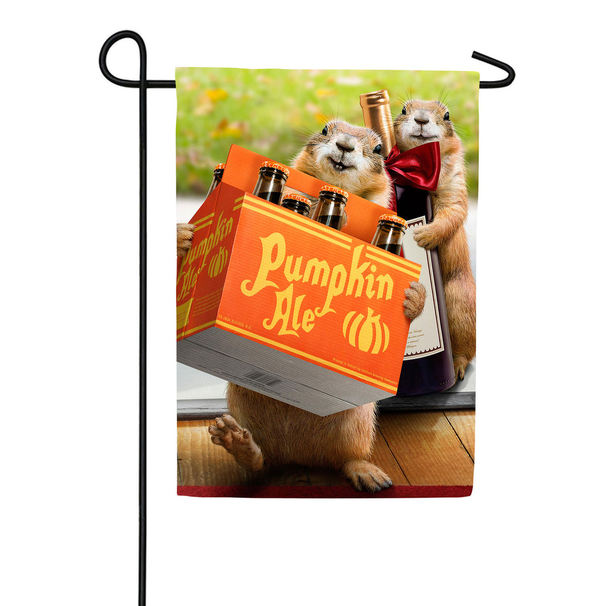 Pumpkin Ale Double Sided Suede Garden Flag