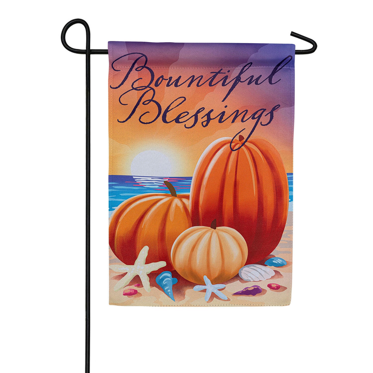 Beach Harvest Double Sided Suede Garden Flag
