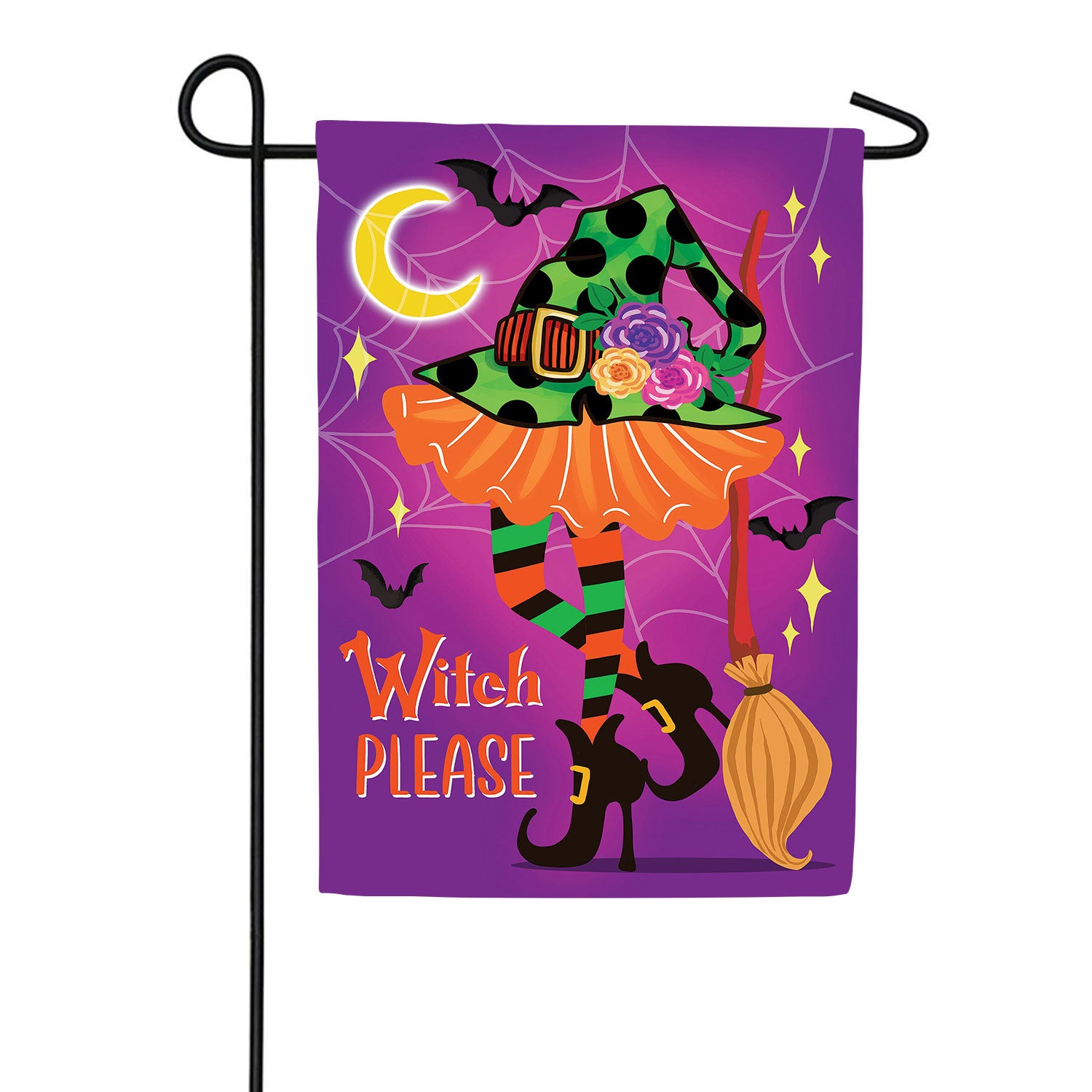 Witchy Please Double Sided Suede Garden Flag