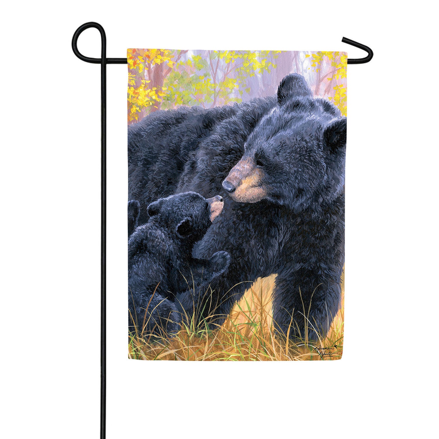 Bear Kisses Double Sided Suede Garden Flag