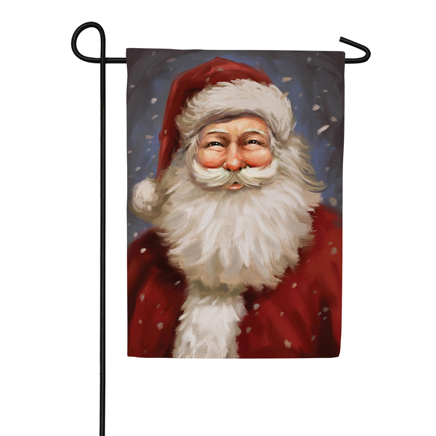Joyful Santa Double Sided Suede Garden Flag