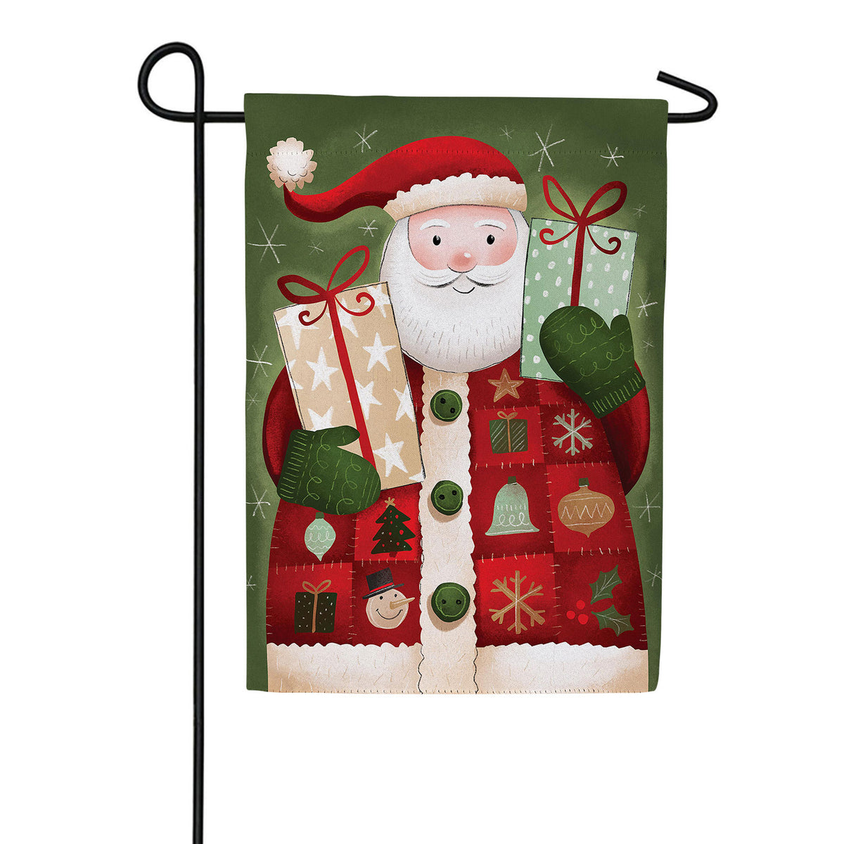 Giving Santa Double Sided Suede Garden Flag