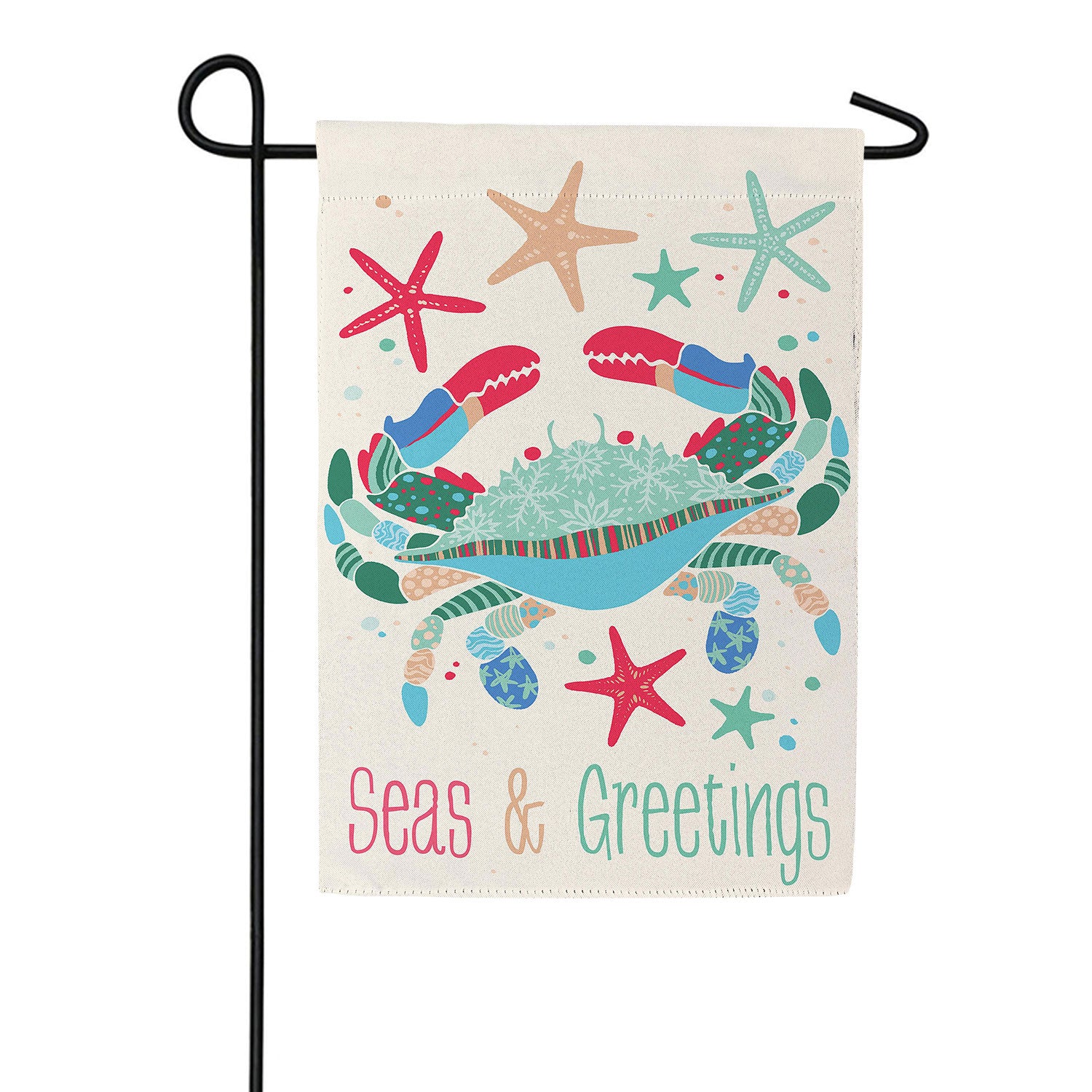 Seas & Greetings Double Sided Suede Garden Flag