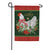 Floral Christmas Chicken Double Sided Suede Garden Flag