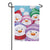 Evergreen Snowman Family Suede Garden Flag