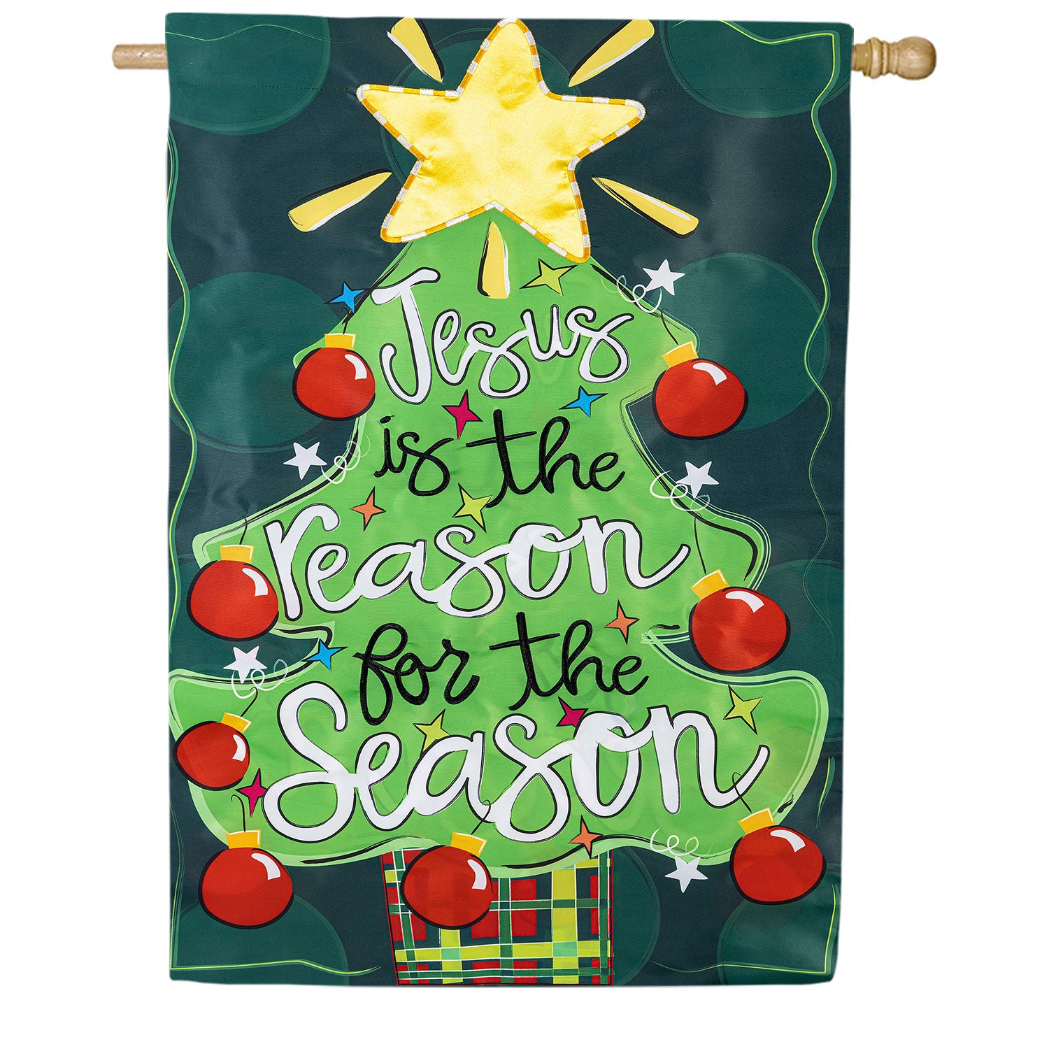 Jesus Is The Reason Applique House Flag