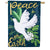 Peace On Earth Applique House Flag