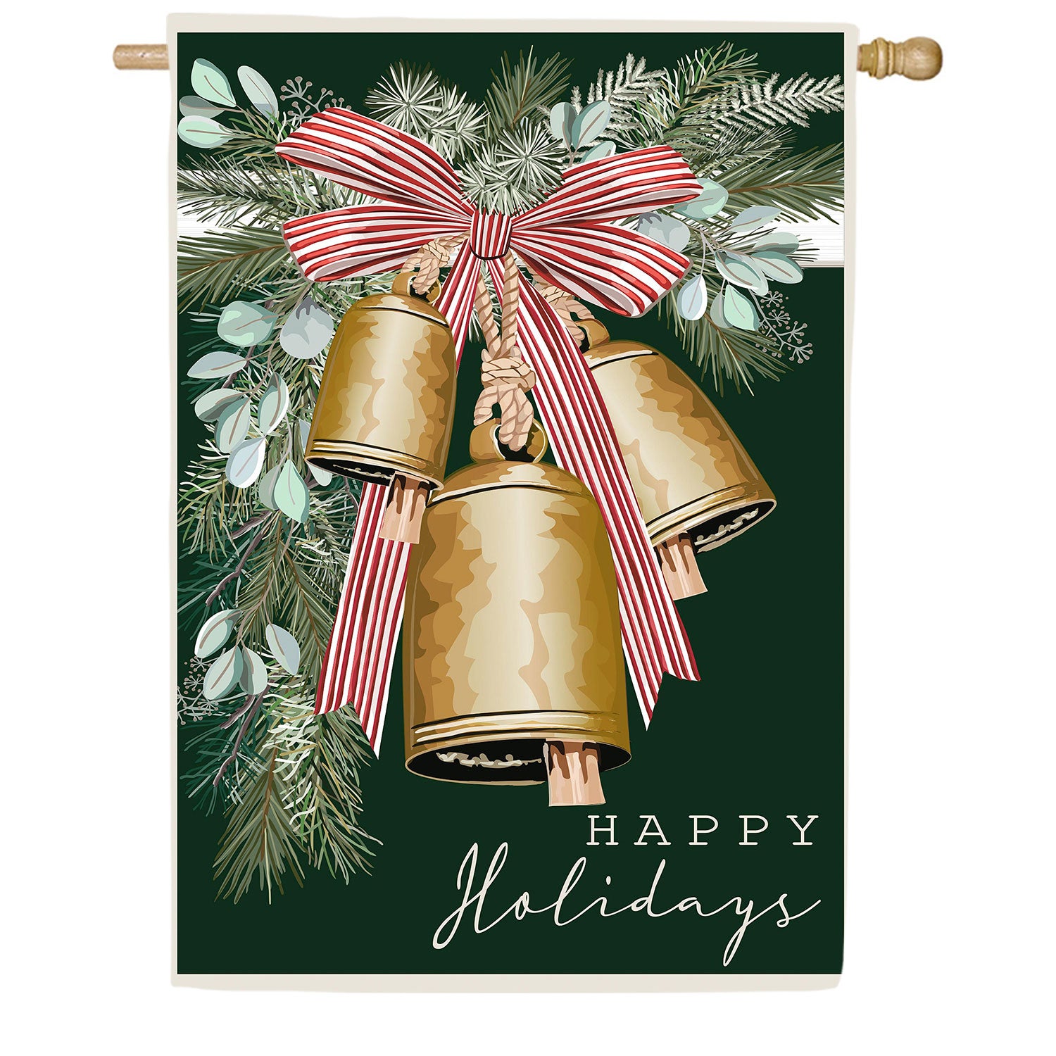 Golden Bells Applique House Flag