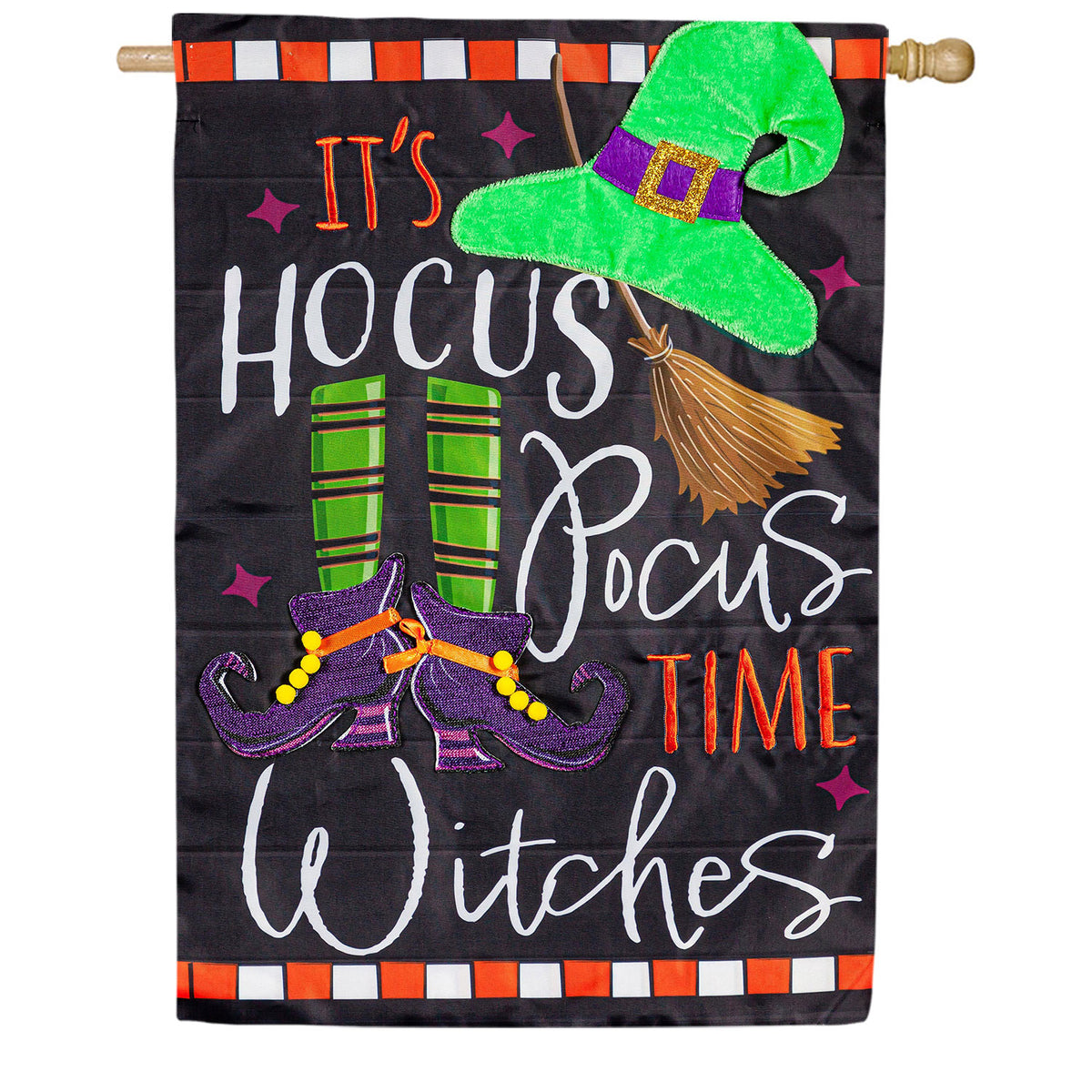 Hocus Pocus Time Applique House Flag