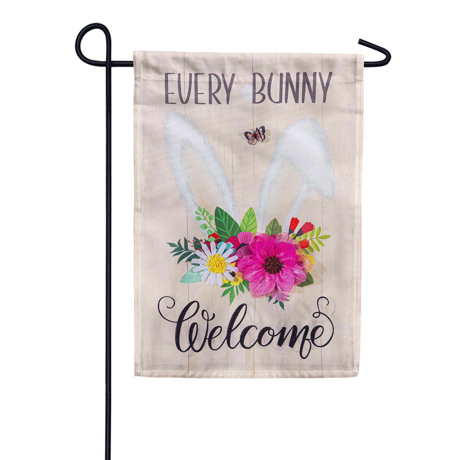 Every Bunny Welcome Appliqued Garden Flag