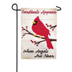 Evergreen When Angels are Near Applique Garden Flag