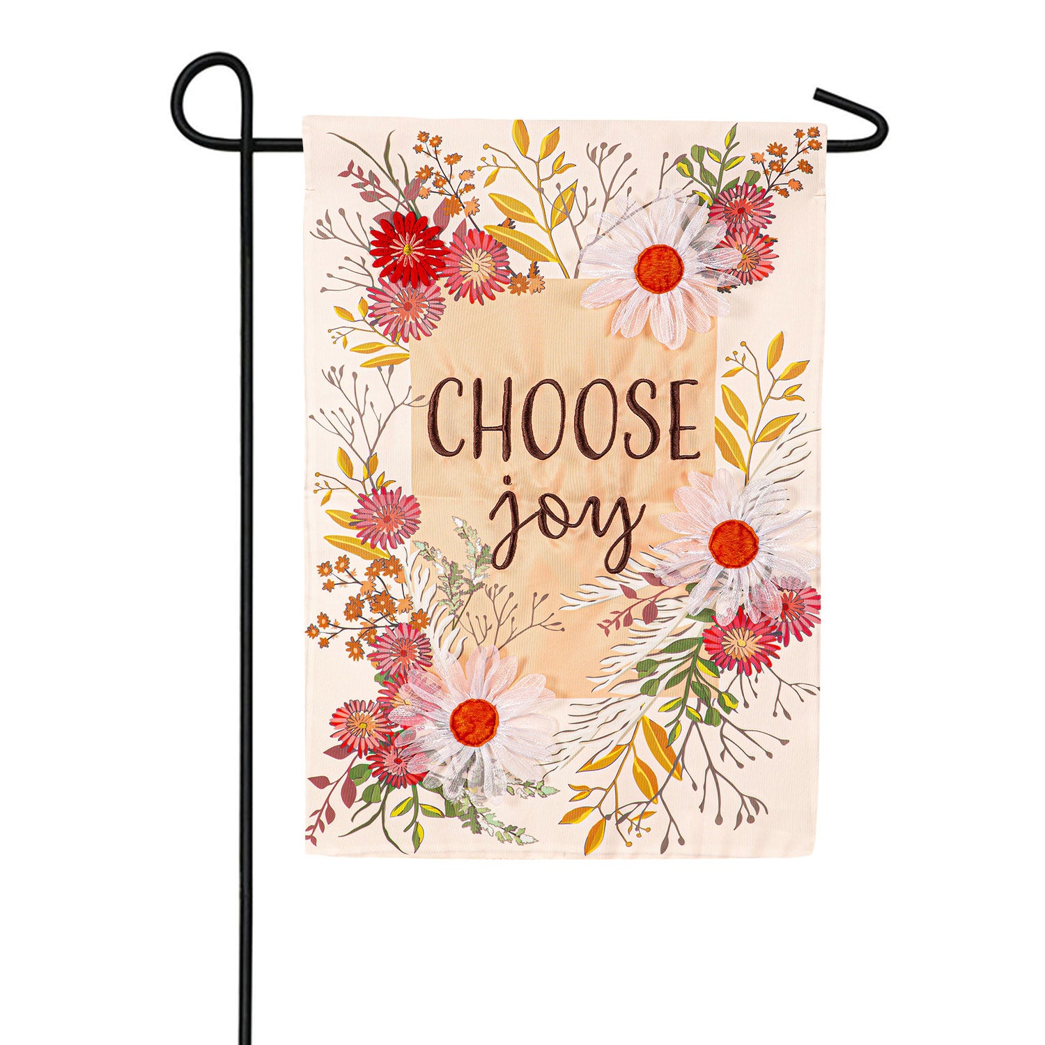 Choose Joy Applique Garden Flag