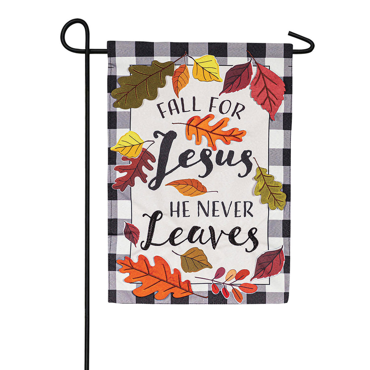 Fall For Jesus Applique Garden Flag