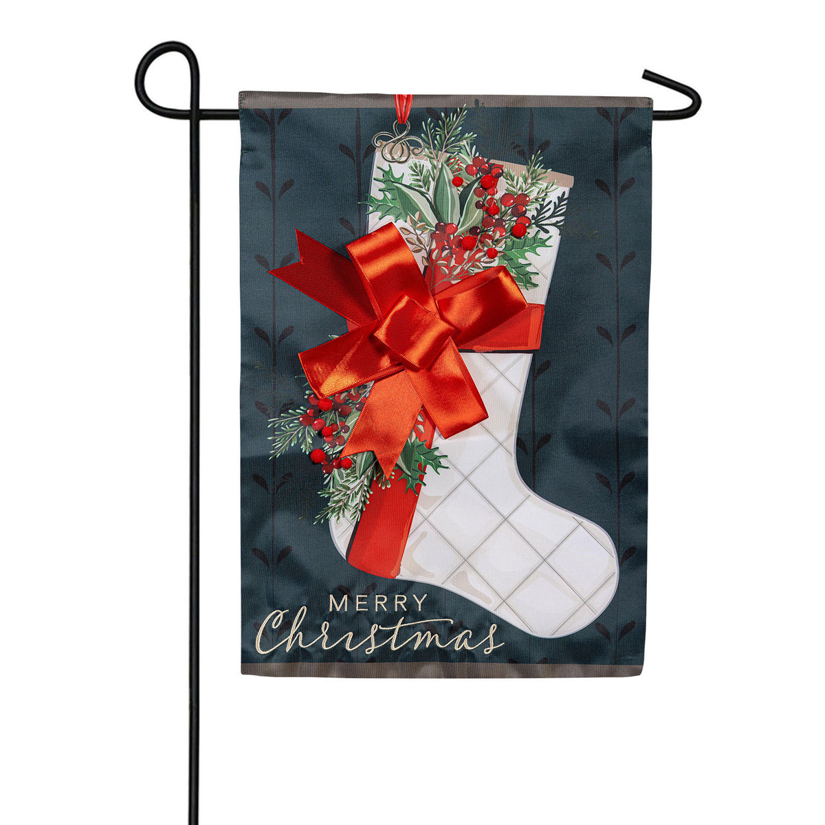 Christmas Stocking Applique Garden Flag