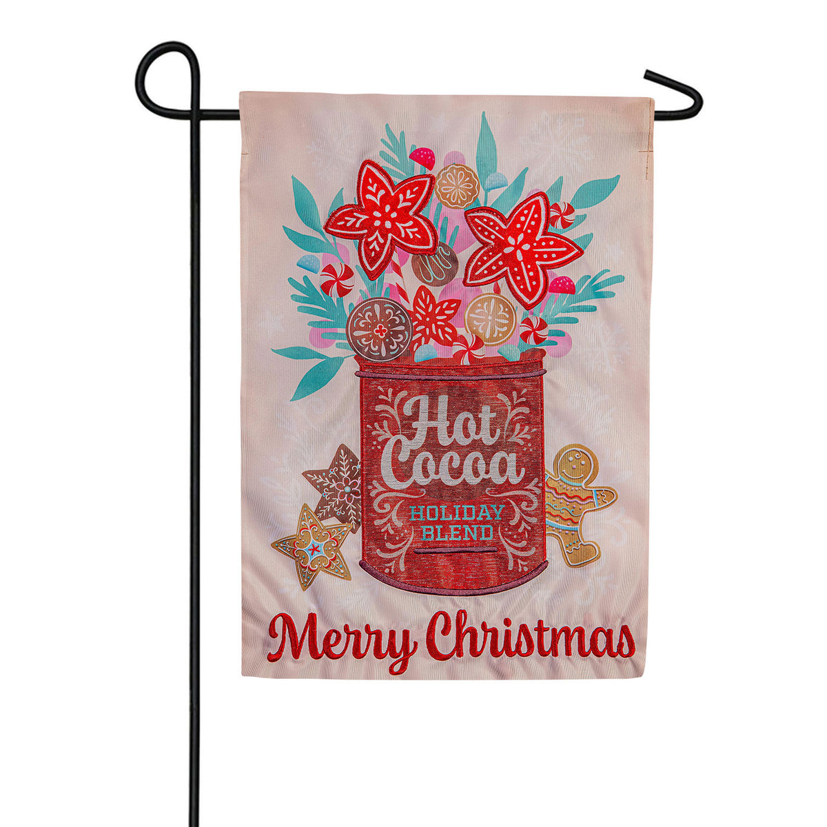Hot Cocoa Holiday Blend Applique Garden Flag