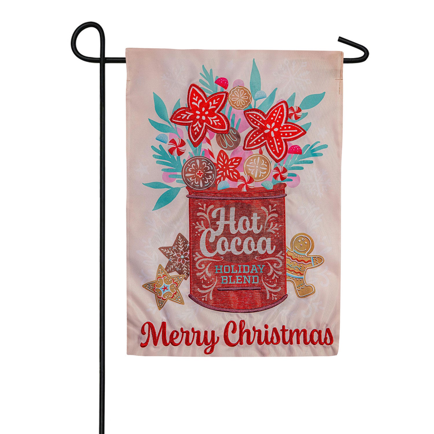Hot Cocoa Holiday Blend Applique Garden Flag