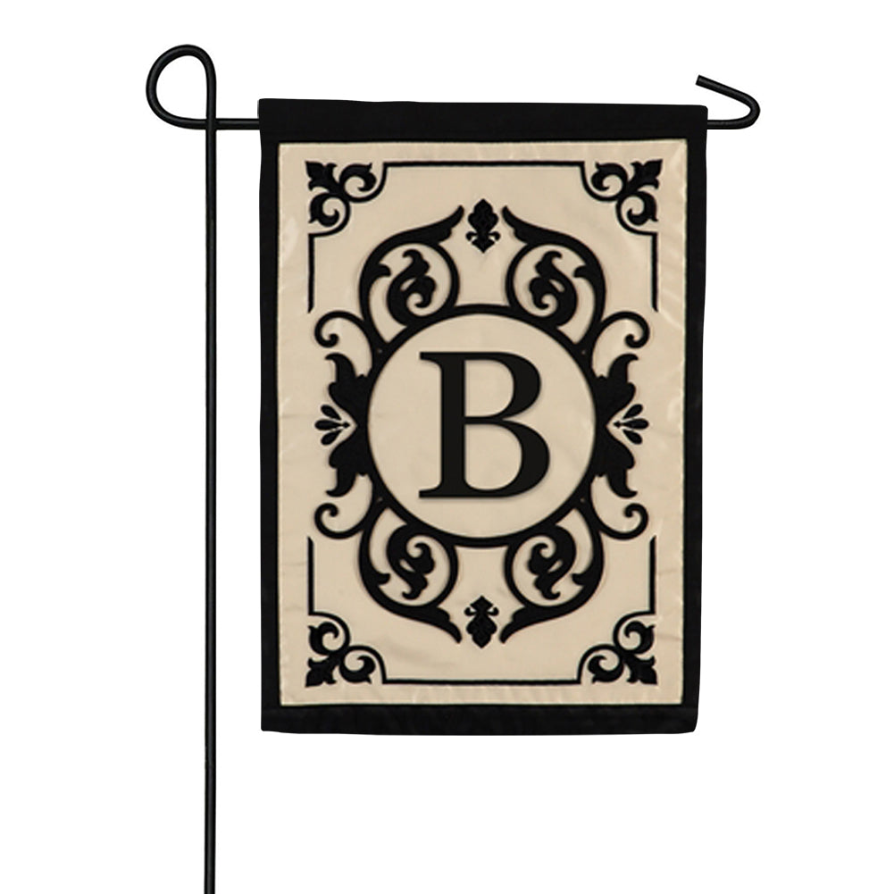 Cambridge Monogram Flag - B Applique Garden Flag