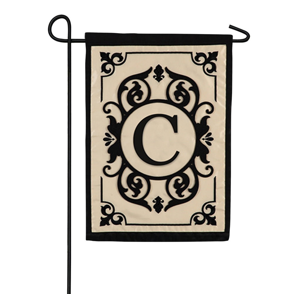 Cambridge Monogram Flag - C Applique Garden Flag