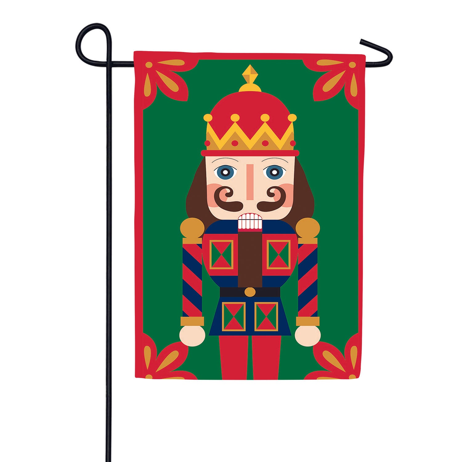 Evergreen Nutcracker Applique Garden Flag