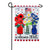 Patriotic Floral Welcome Appliqued Garden Flag