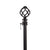 Evergreen Intertangeable Finial - Black Round Swirl
