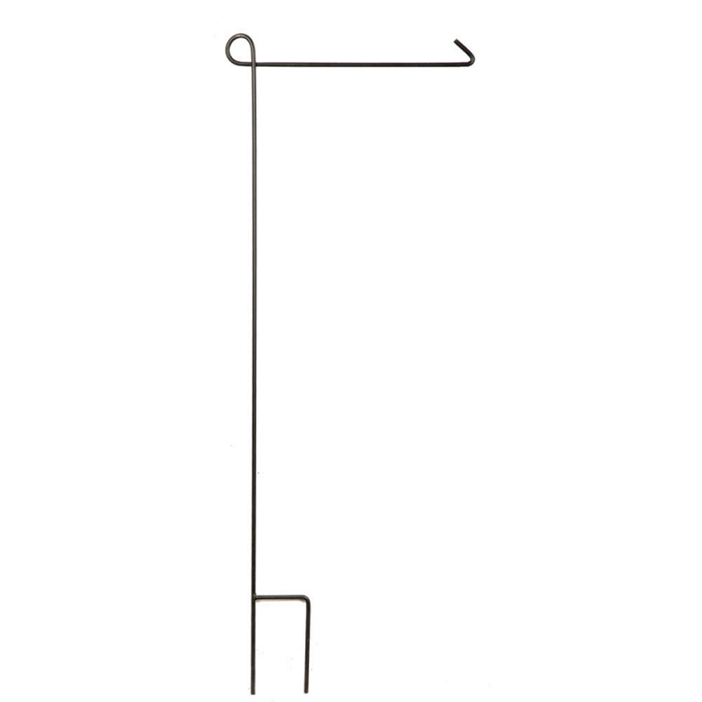 44" Steel Black Gloss 1 Piece Garden Flag Stand