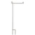 44" Steel Black Gloss 1 Piece Garden Flag Stand
