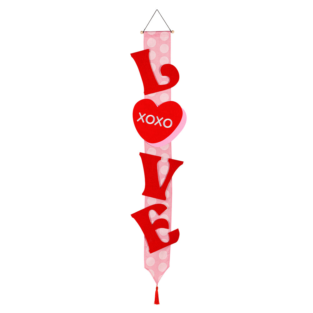 Evergreen Love Valentine's Day Door Banner