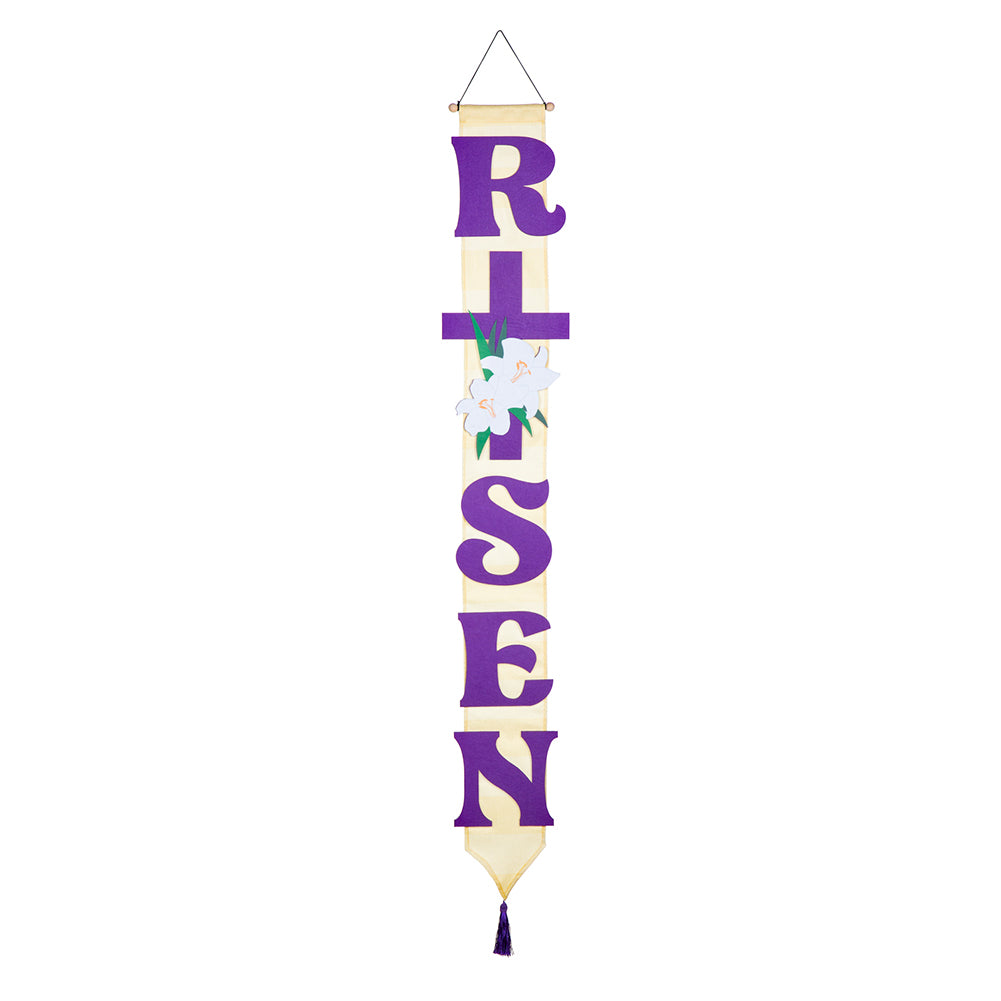 Evergreen Risen Easter Door Banner