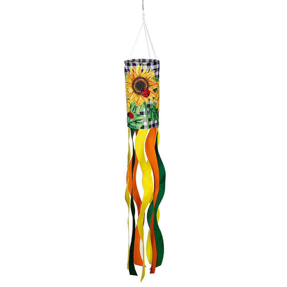 Evergreen Sunflower Ladybugs Windsock