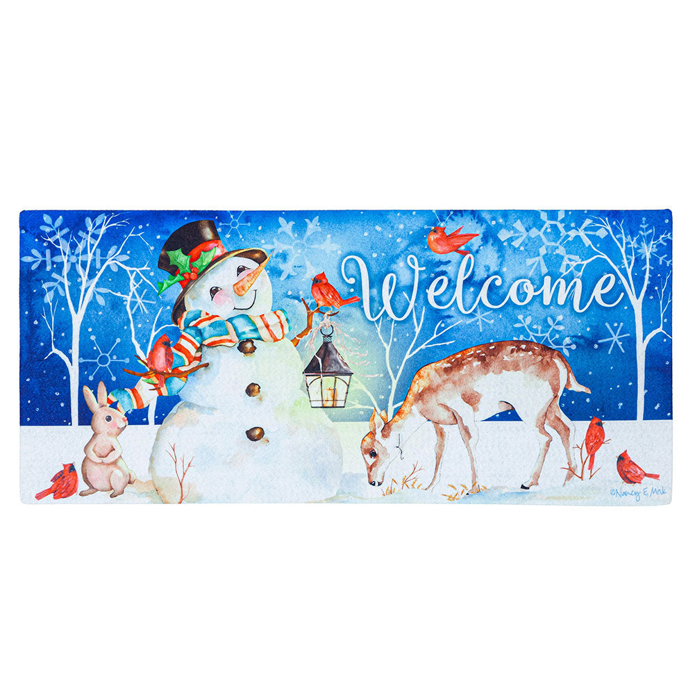 Sweet Snowman and Friends Sassafras Mat