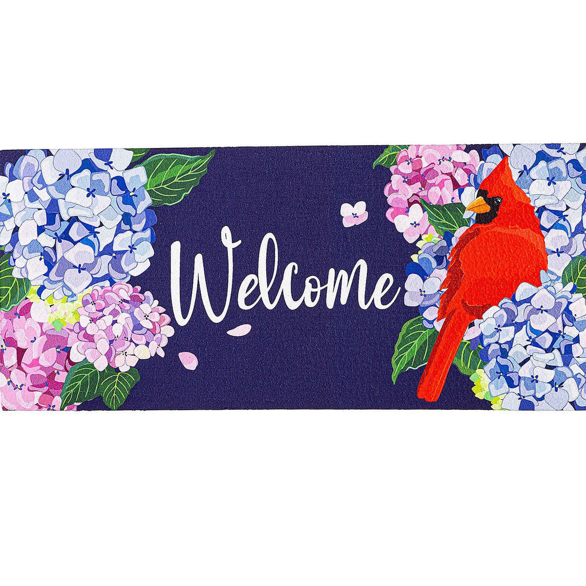 Evergreen Red Cardinal and Hydrangeas Sassafras Switch Mat
