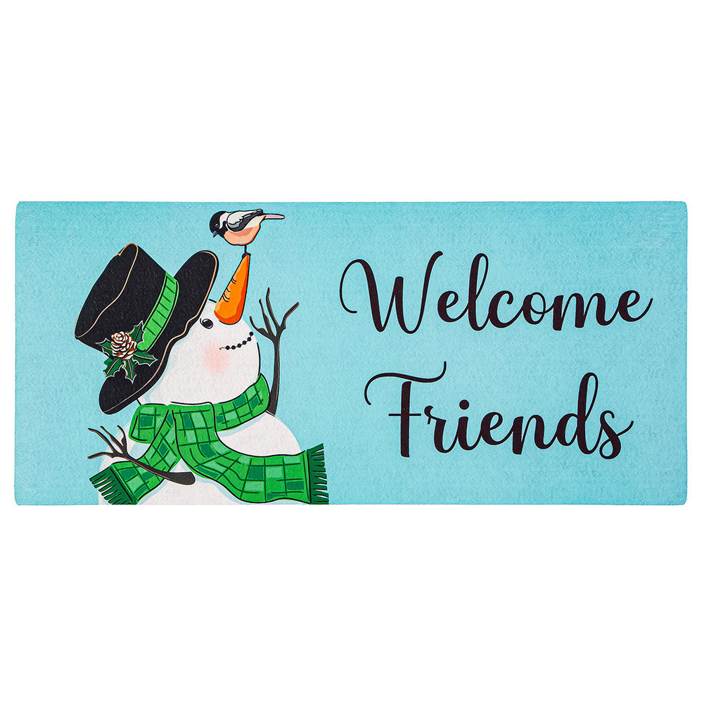 Snowman and Chickadee Sassafras Mat