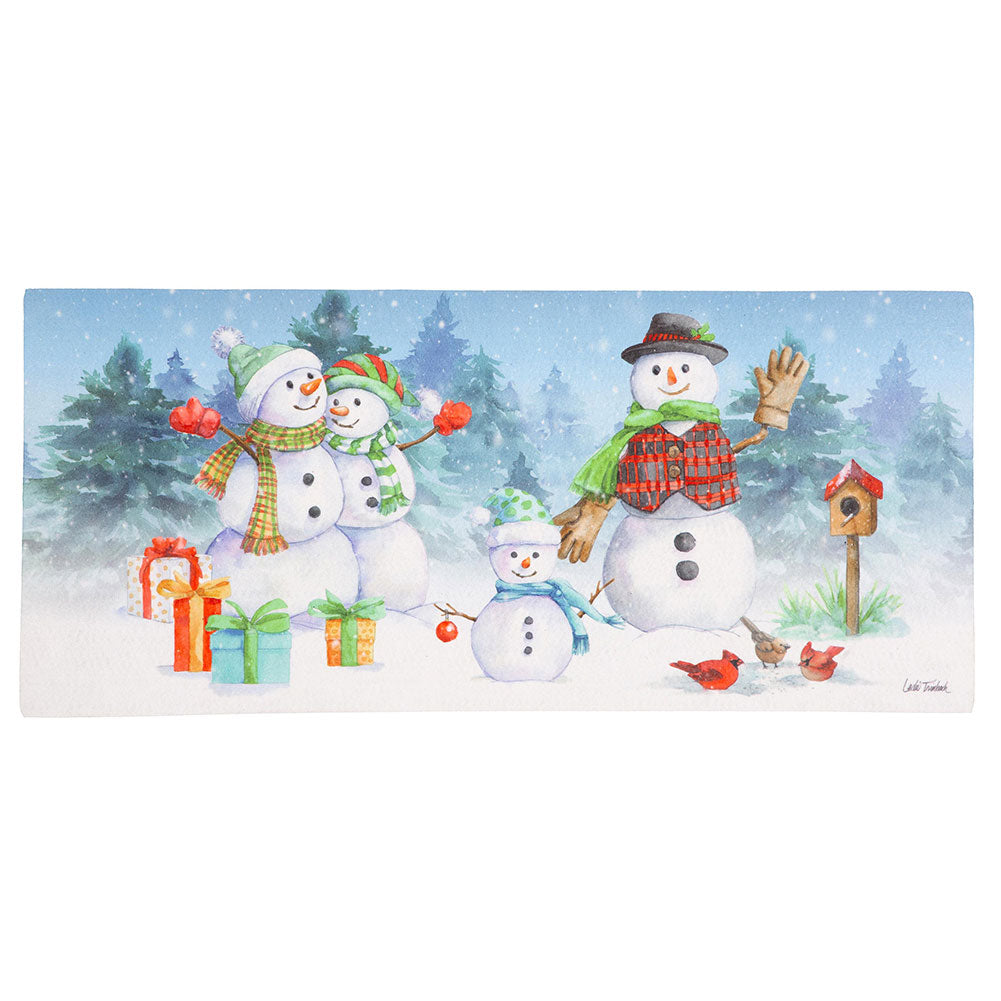 Snowman Family Sassafras Mat