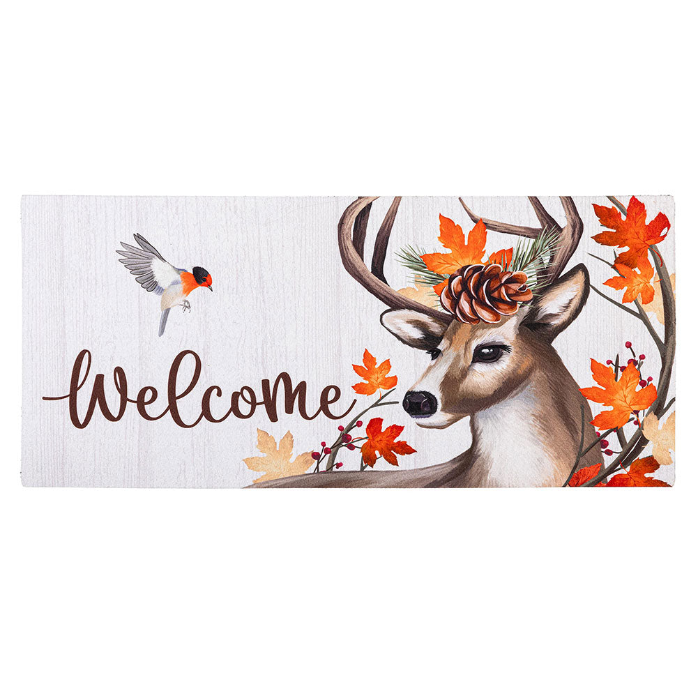 Autumn Deer Wreath Sassafras Switch Mat
