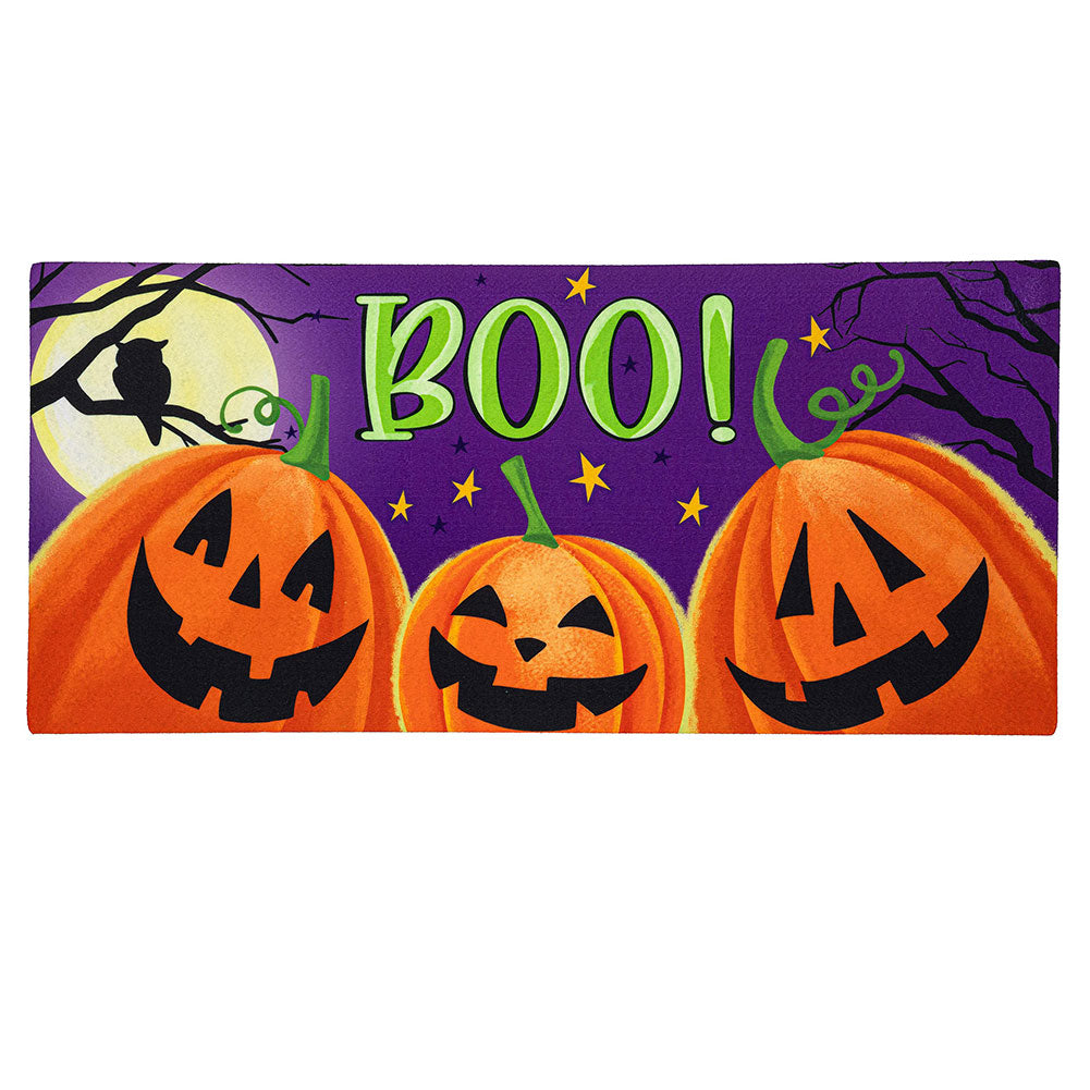 Jack O'Lantern Pumpkin Boo Sassafras Switch Mat