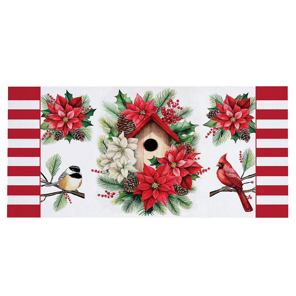 Poinsettia Birdhouse Sassafras Switch Mat