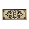 Cambridge Monogram Burlap Letter F Sassafras Switch Mat