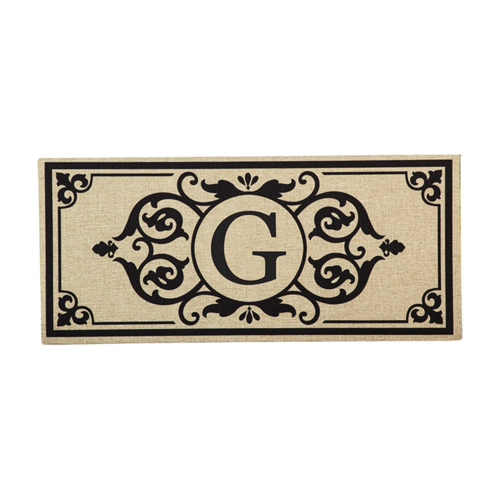 Cambridge Monogram Burlap Letter G Sassafras Switch Mat