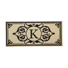 Cambridge Monogram Burlap Letter K Sassafras Switch Mat