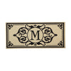Cambridge Monogram Burlap Letter M Sassafras Switch Mat