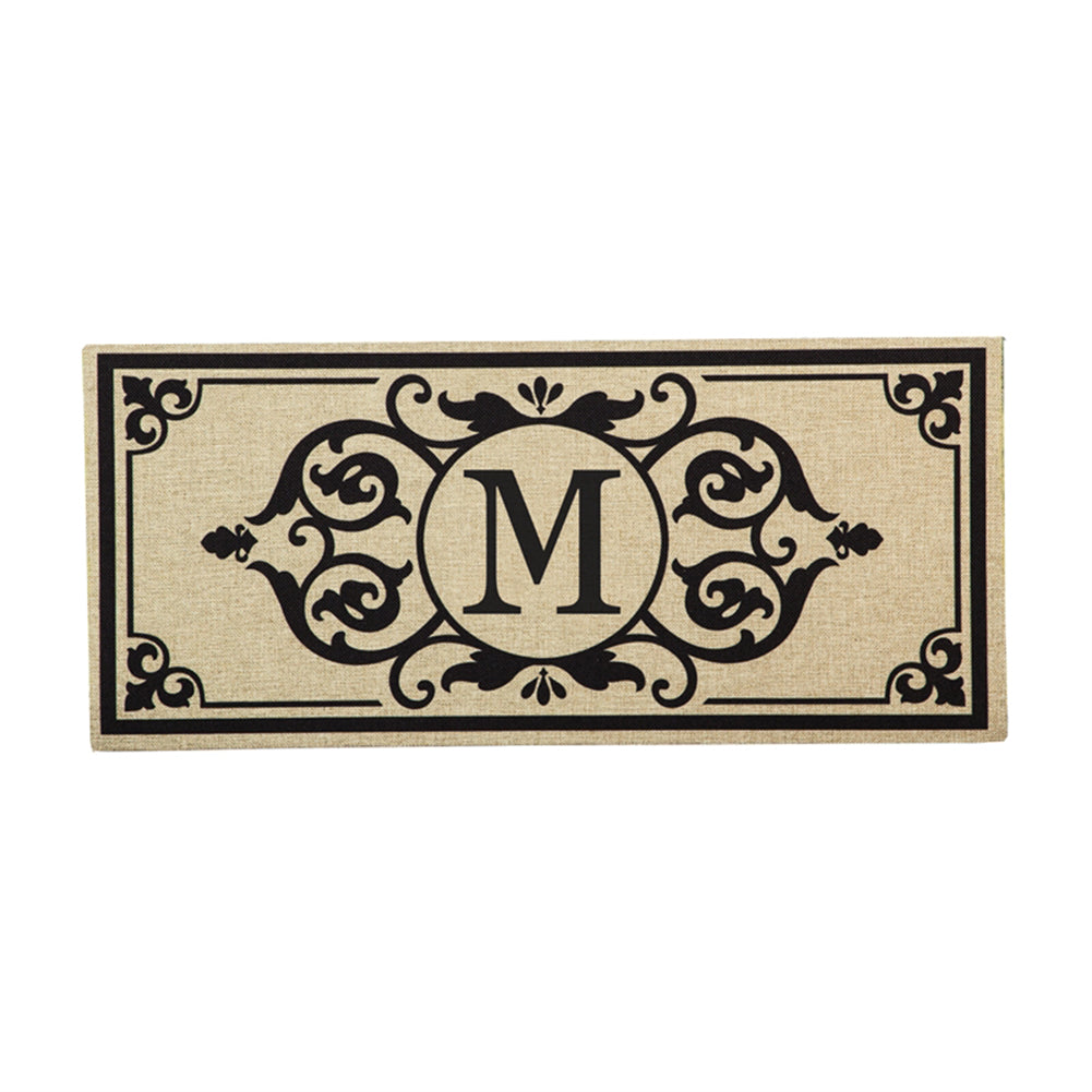 Cambridge Monogram Burlap Letter M Sassafras Switch Mat