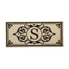 Cambridge Monogram Burlap Letter S Sassafras Switch Mat